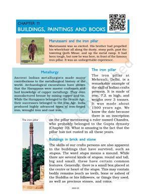 NCERT Book for Class 6 Social Science(History) : Chapter 11-Buildings, Paintings and Books