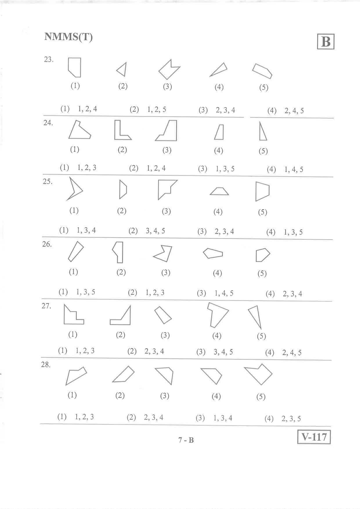 Telugu Medium Nov 2019 (Set B) Class 8 Andhra Pradesh NMMS Question Papers - Page 7