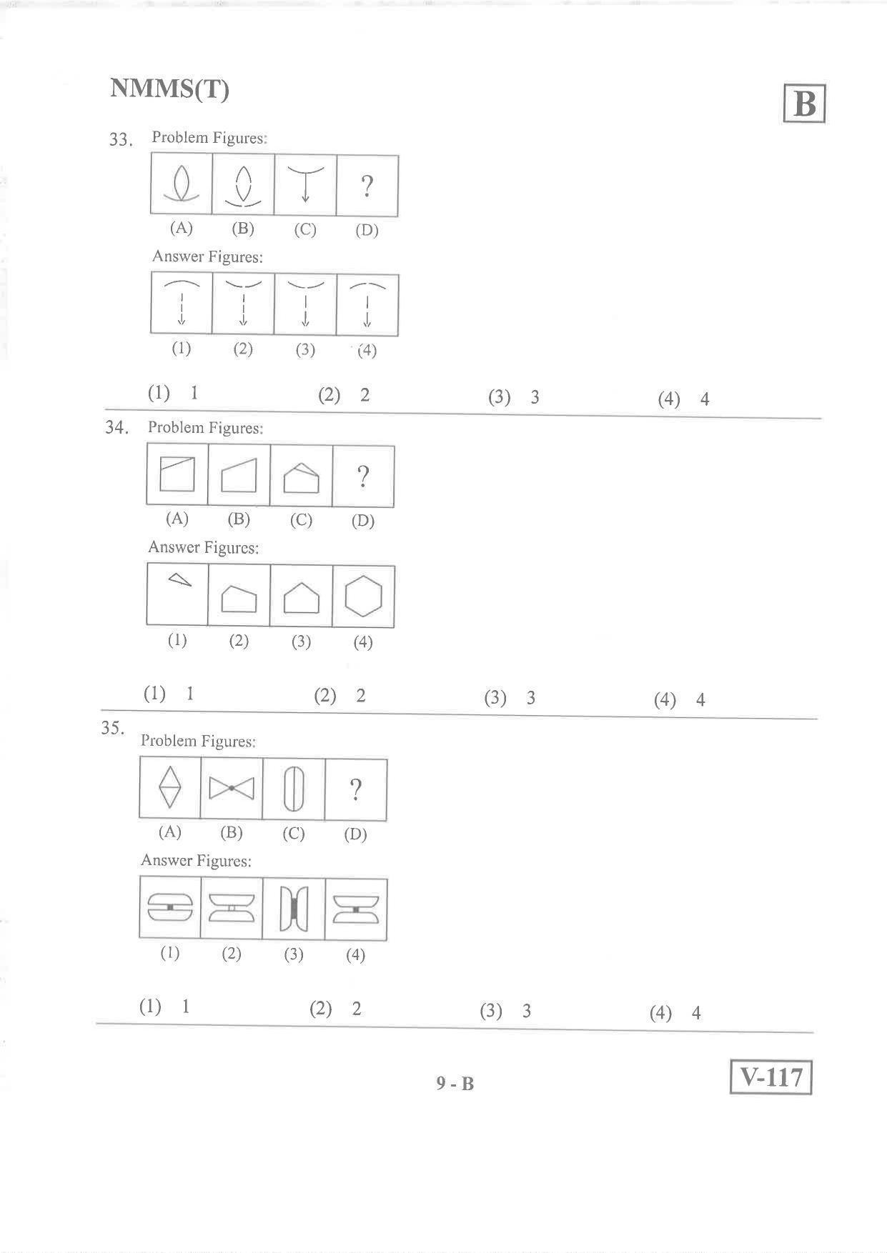 Telugu Medium Nov 2019 (Set B) Class 8 Andhra Pradesh NMMS Question Papers - Page 9