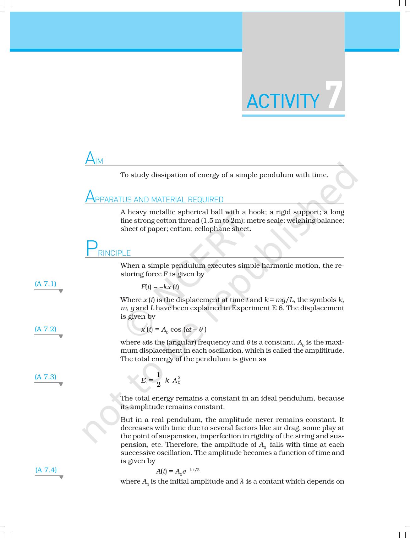 NCERT Laboratory Manuals for Class XI Physics - Activities (6 to 13) - Page 5