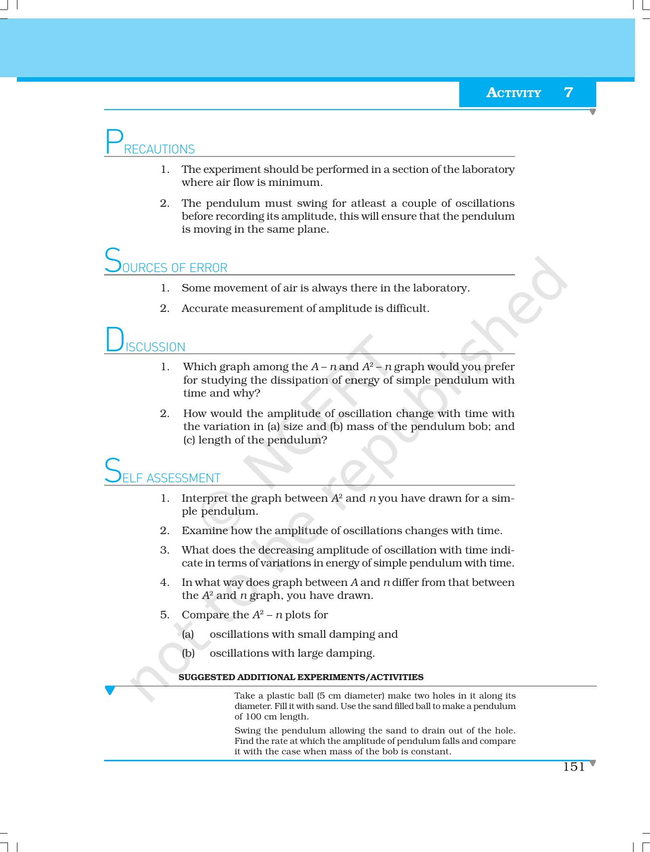 NCERT Laboratory Manuals for Class XI Physics - Activities (6 to 13) - Page 8