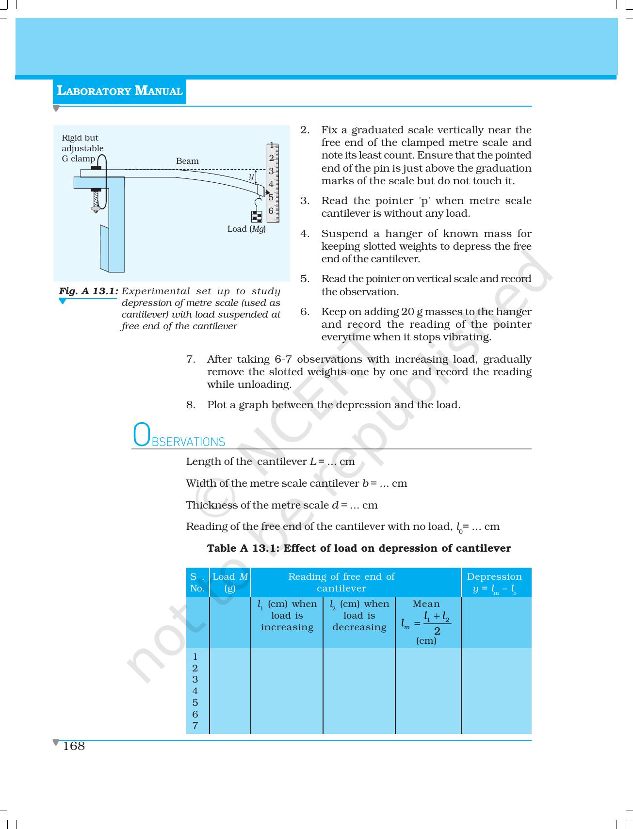 NCERT Laboratory Manuals for Class XI Physics - Activities (6 to 13) - Page 25