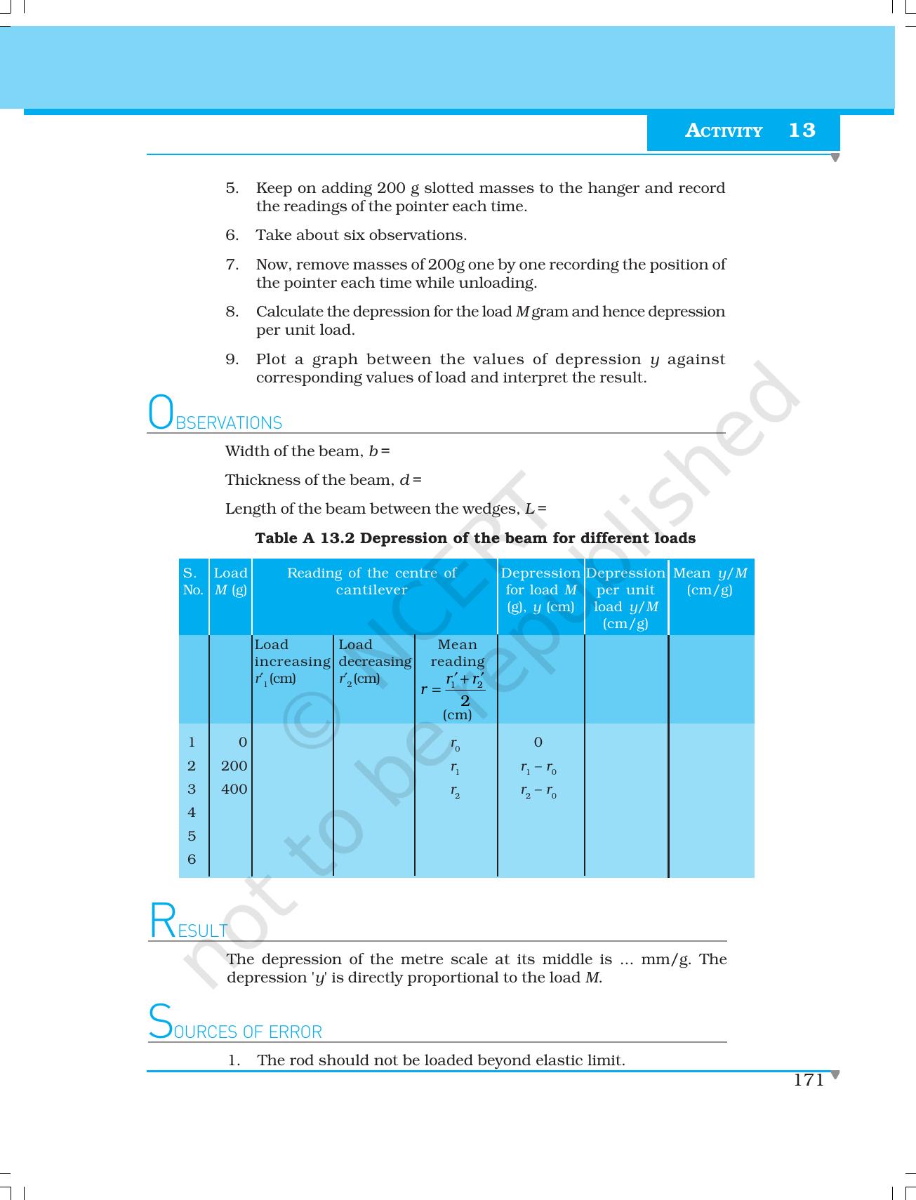 NCERT Laboratory Manuals for Class XI Physics - Activities (6 to 13) - Page 28