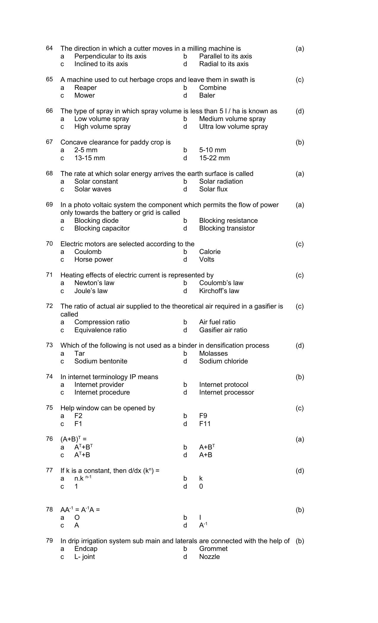 TS AGRICET 2023 Agricultural Engineering PAPER WITH KEY - Page 5