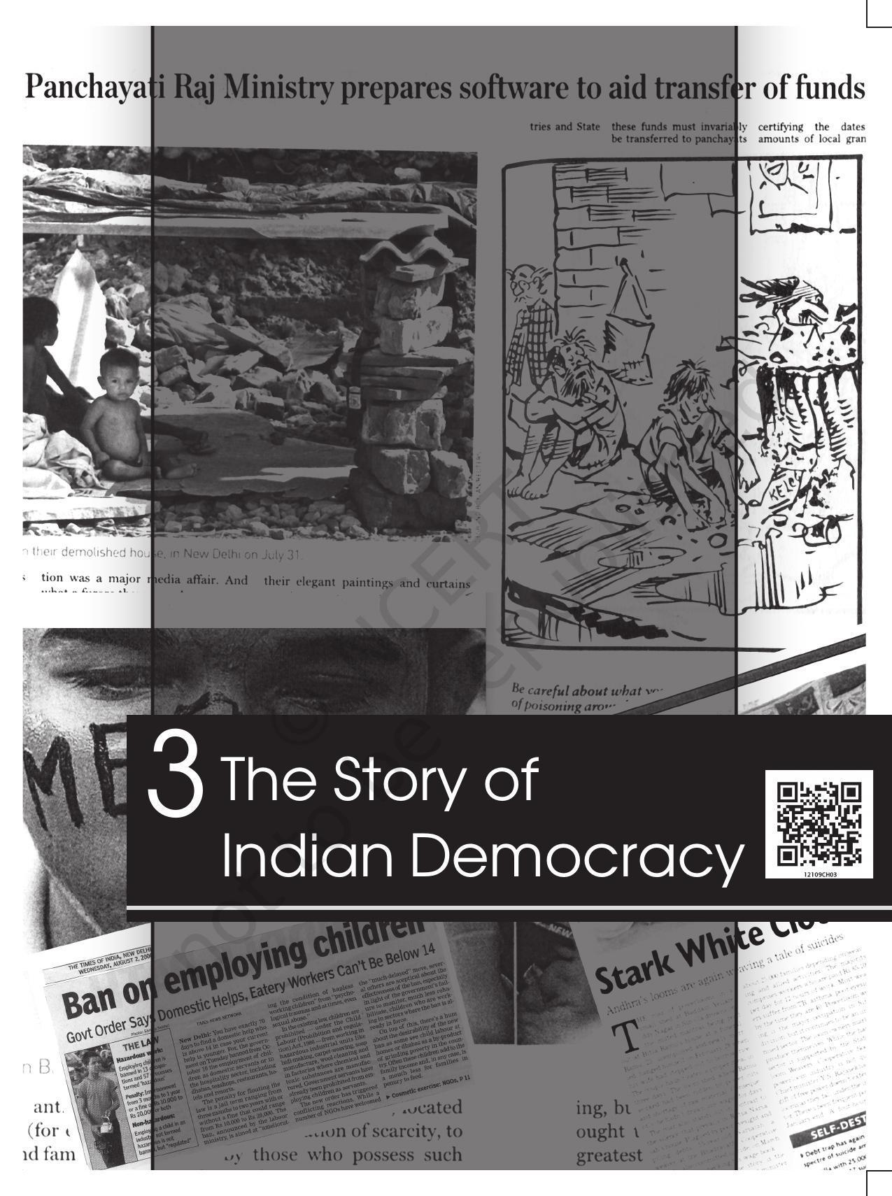 NCERT Book for Class 12 Sociology (Social Change and Development in India) Chapter 3 The Story of Indian Democracy - Page 1