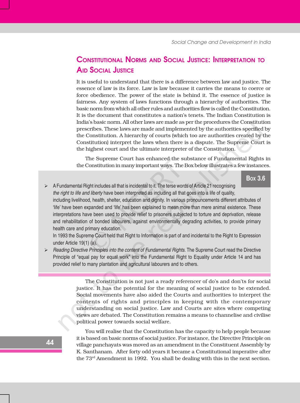 NCERT Book for Class 12 Sociology (Social Change and Development in India) Chapter 3 The Story of Indian Democracy - Page 10