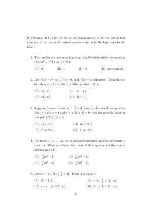 ISI Admission Test PG Diploma in Applied Statistics DST 2021 Sample Paper