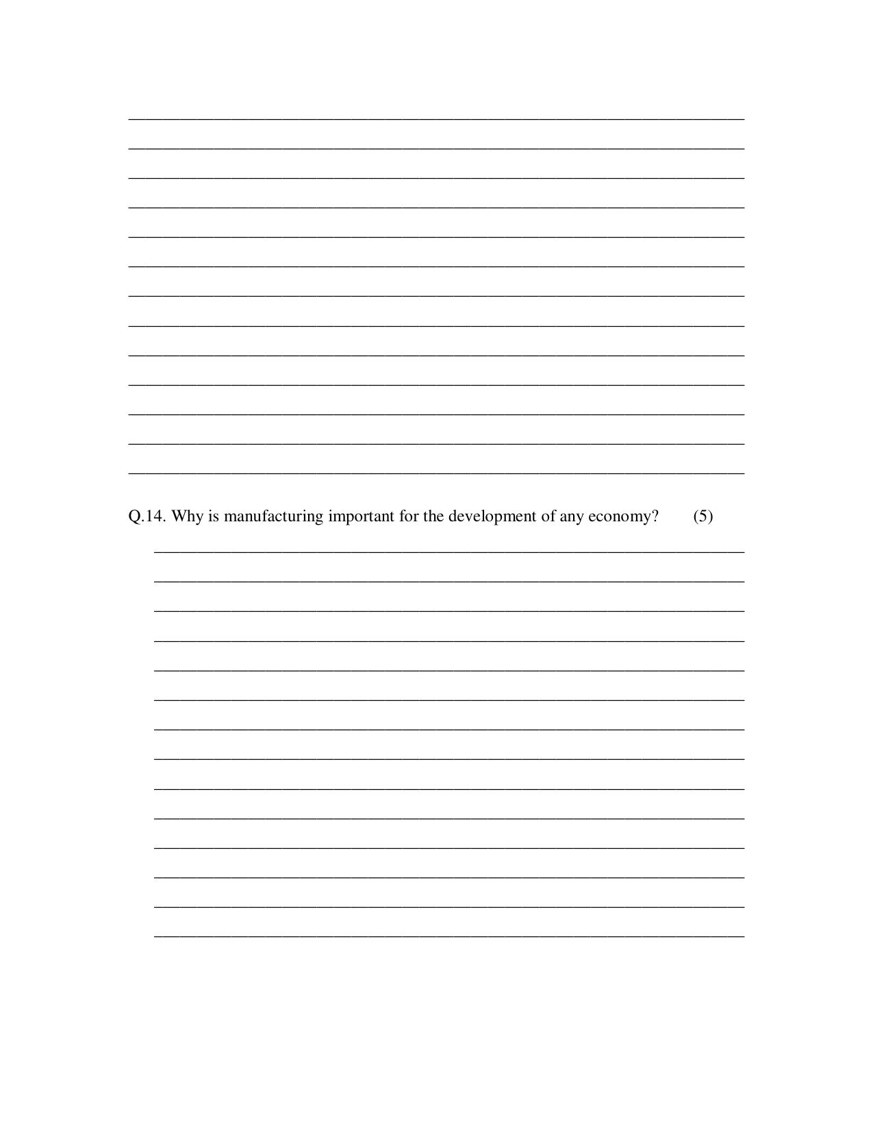 CBSE Worksheets for Class 10 Social Science Geography Manufacturing Industries Assignment - Page 7