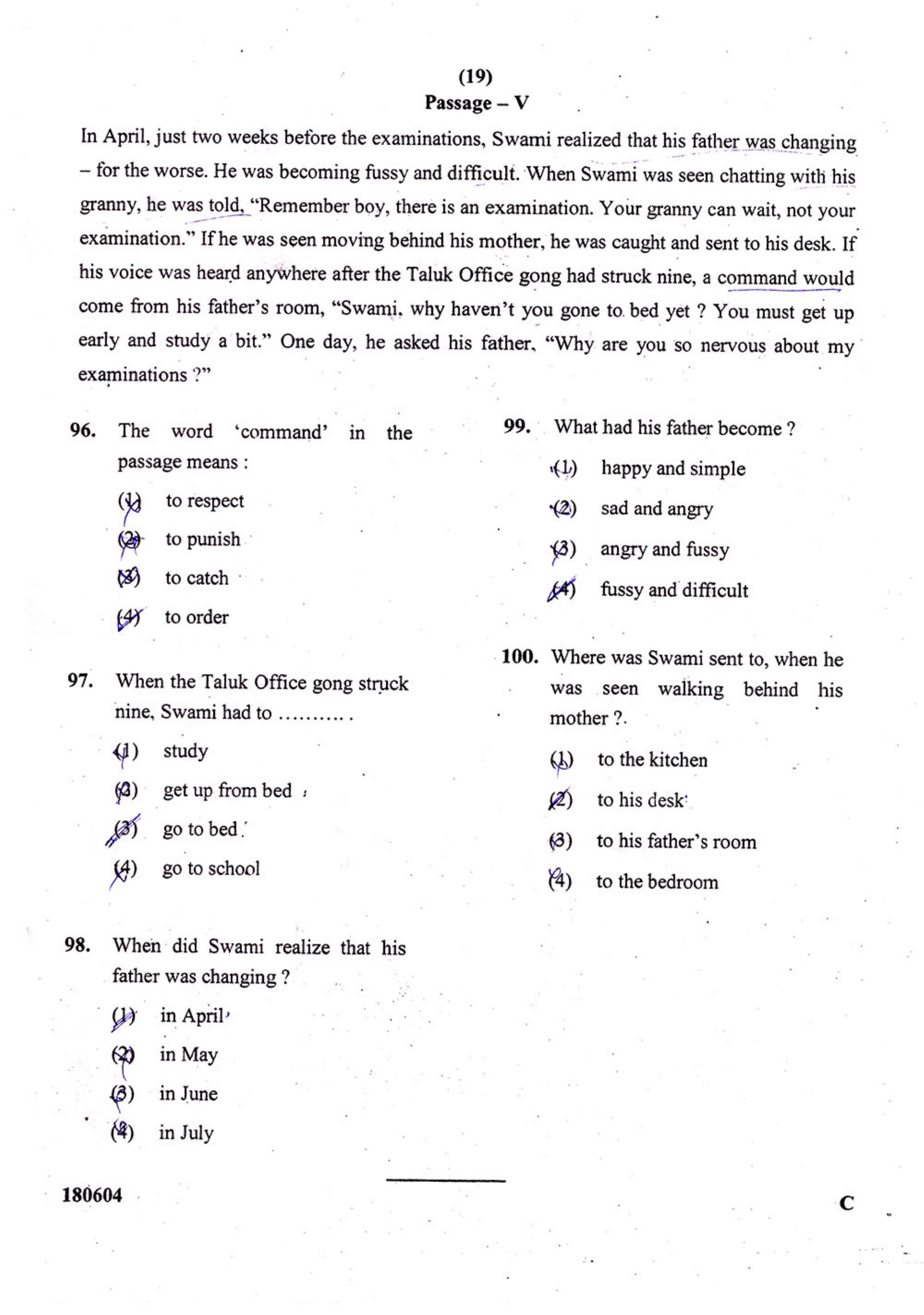JNVST Class 6 2018 Question Paper with Solutions - Page 19