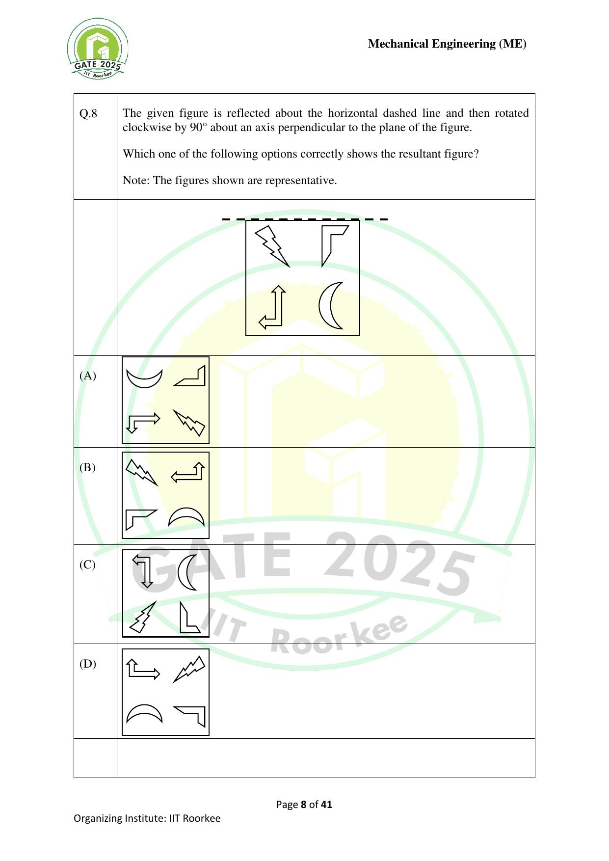 GATE 2025 Mechanical Engineering (ME) Question Paper - Page 8