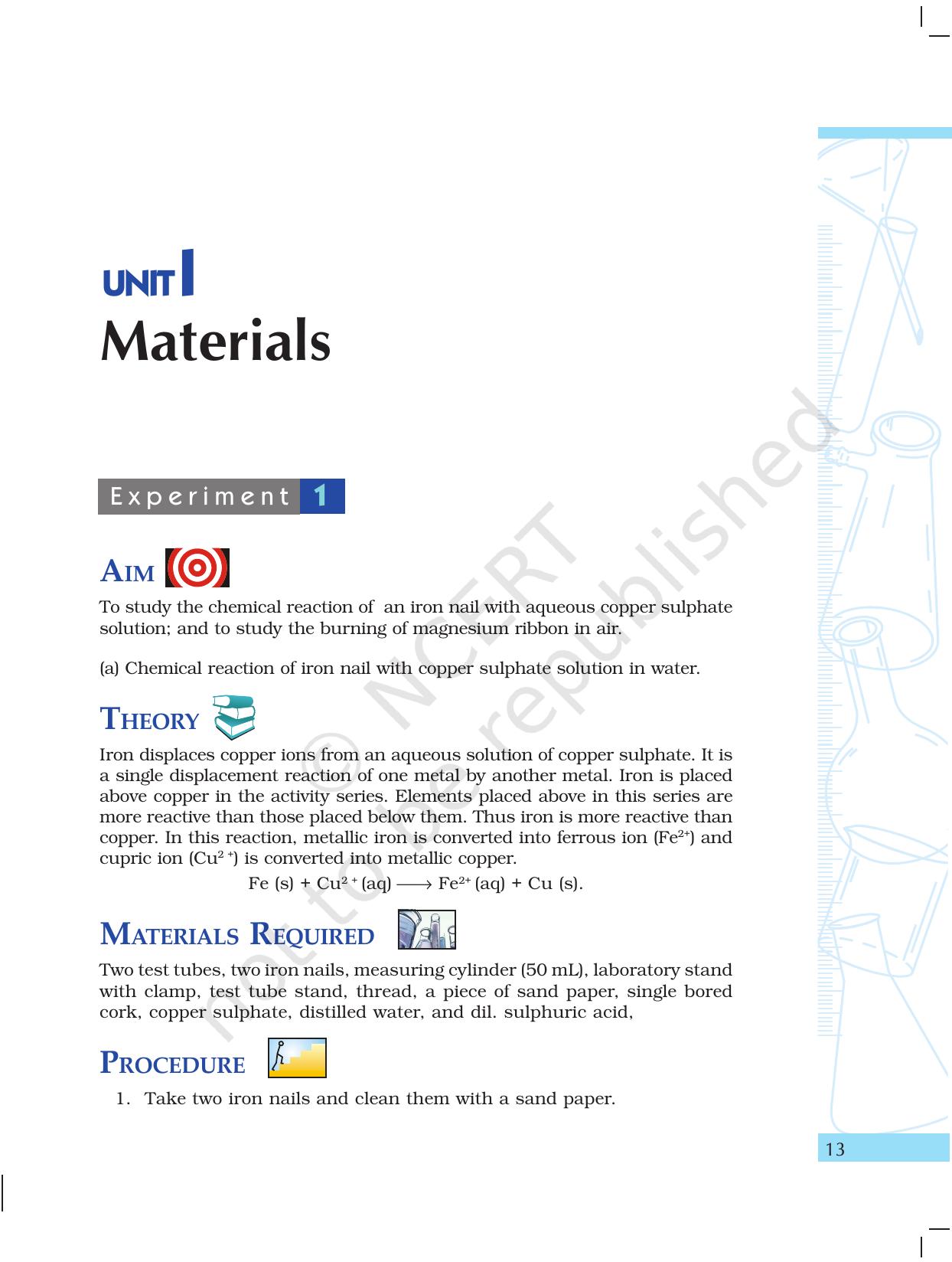 NCERT Laboratory Manuals for Class X Science - Materials - Page 1