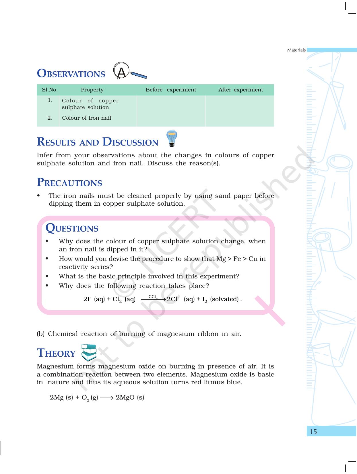 NCERT Laboratory Manuals for Class X Science - Materials - Page 3