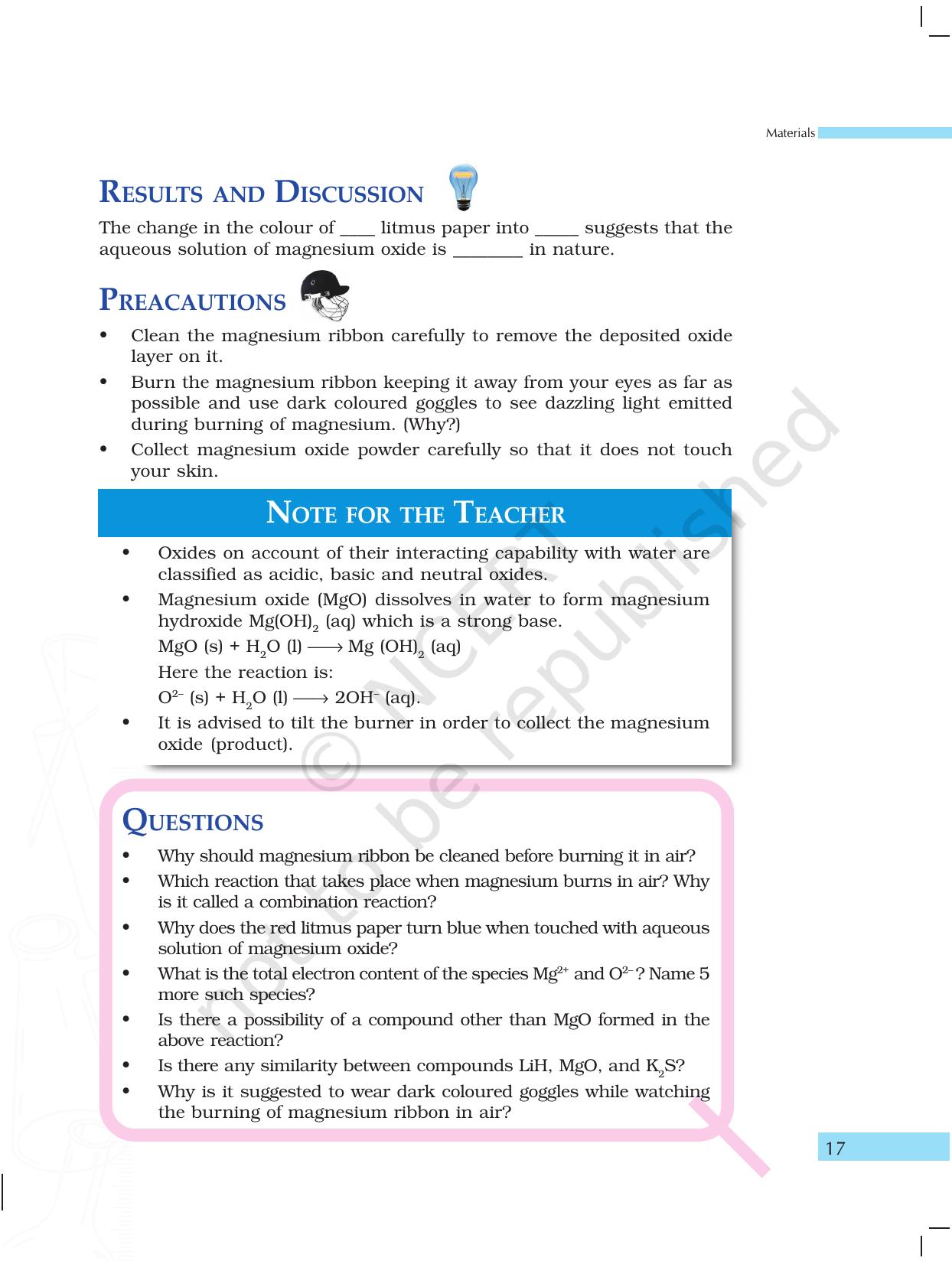 NCERT Laboratory Manuals for Class X Science - Materials - Page 5