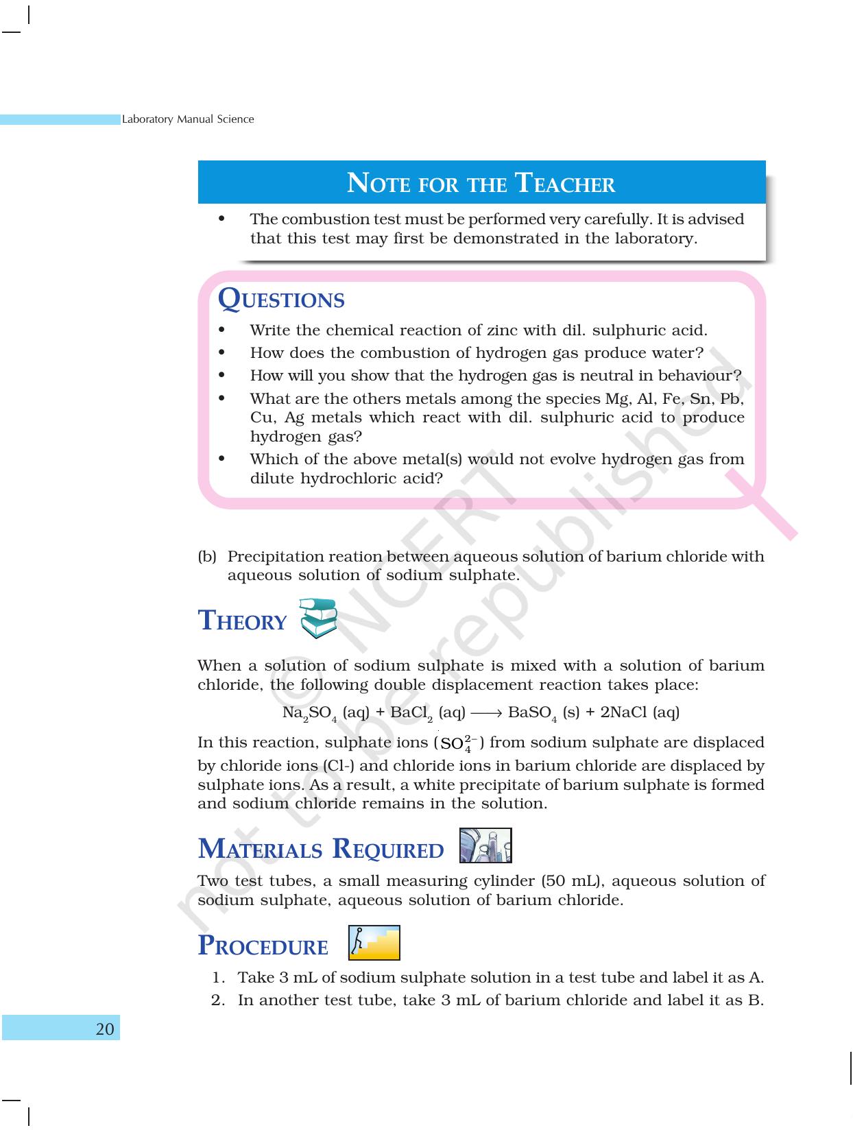 NCERT Laboratory Manuals for Class X Science - Materials - Page 8