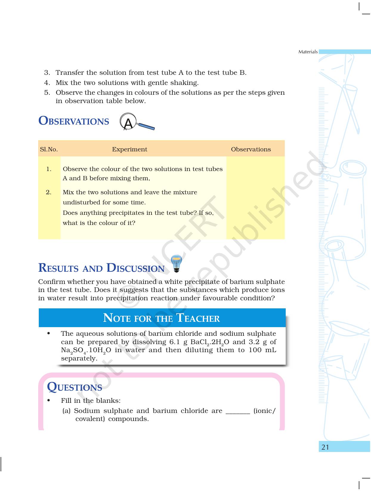 NCERT Laboratory Manuals for Class X Science - Materials - Page 9
