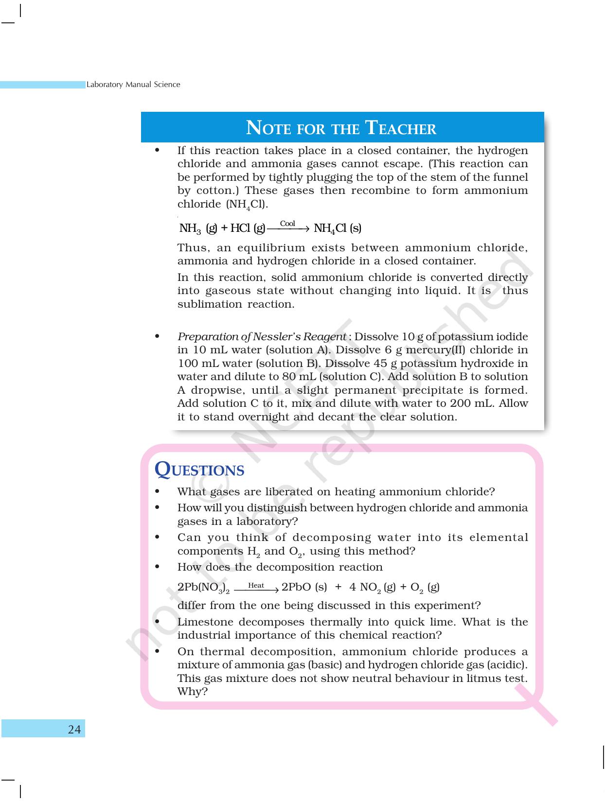 NCERT Laboratory Manuals for Class X Science - Materials - Page 12