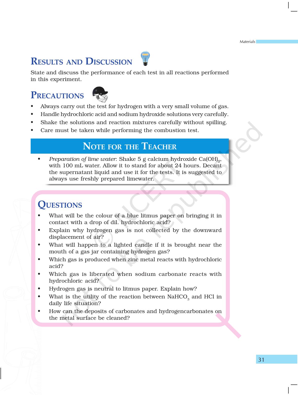 NCERT Laboratory Manuals for Class X Science - Materials - Page 19