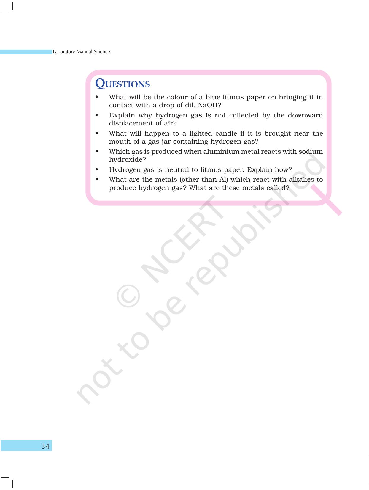 NCERT Laboratory Manuals for Class X Science - Materials - Page 22