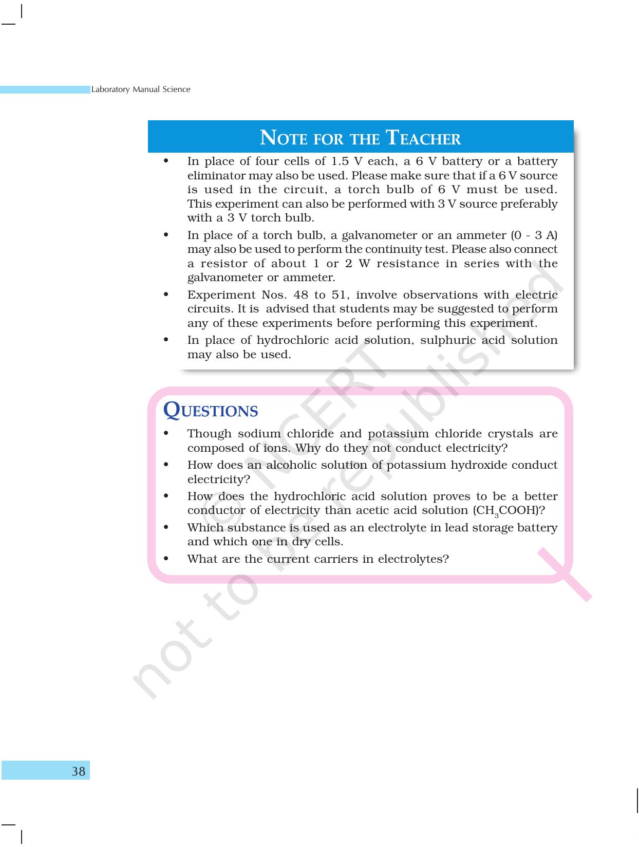 NCERT Laboratory Manuals for Class X Science - Materials - Page 26