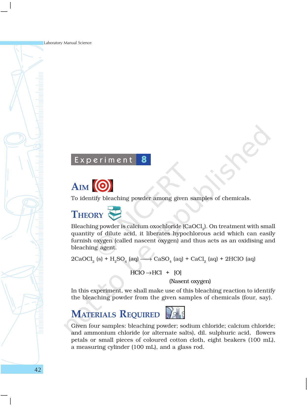 NCERT Laboratory Manuals for Class X Science - Materials - Page 30