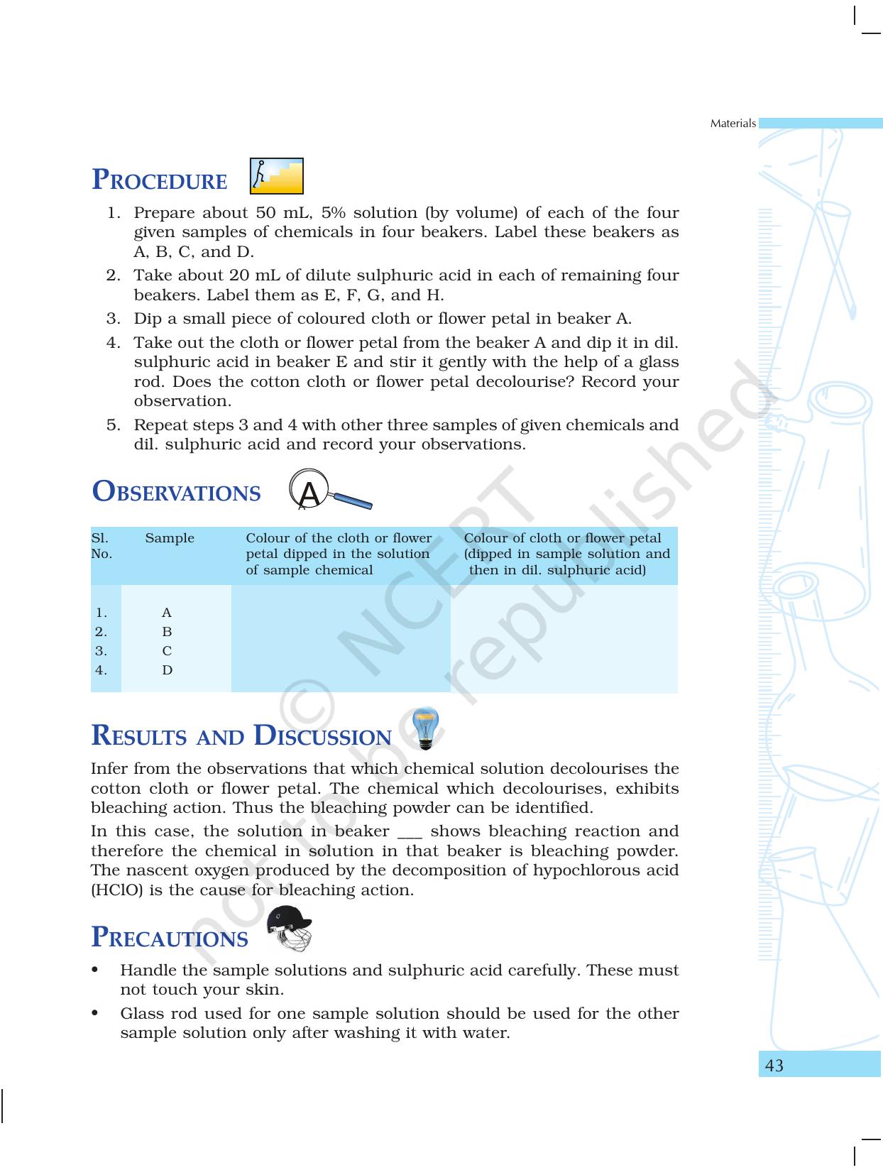 NCERT Laboratory Manuals for Class X Science - Materials - Page 31