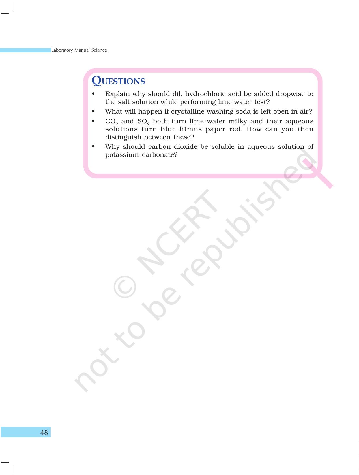 NCERT Laboratory Manuals for Class X Science - Materials - Page 36