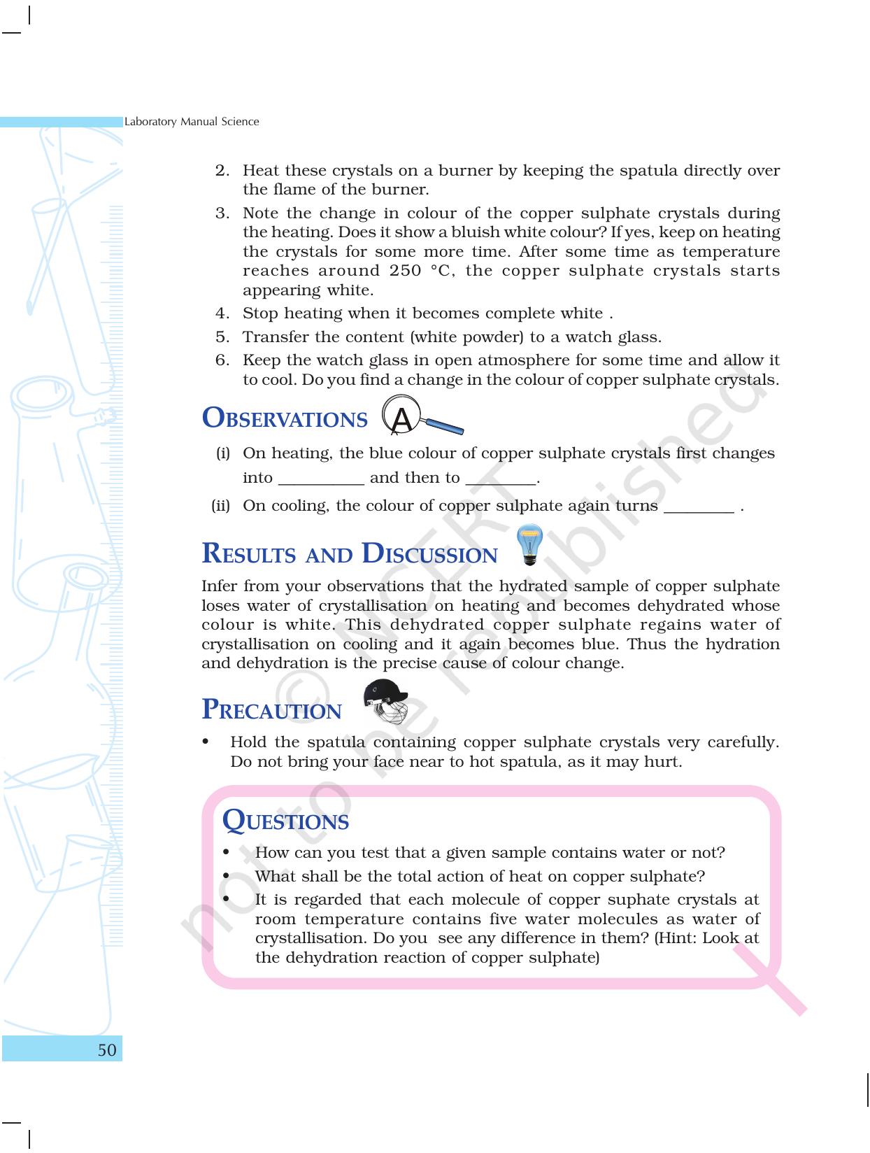 NCERT Laboratory Manuals for Class X Science - Materials - Page 38