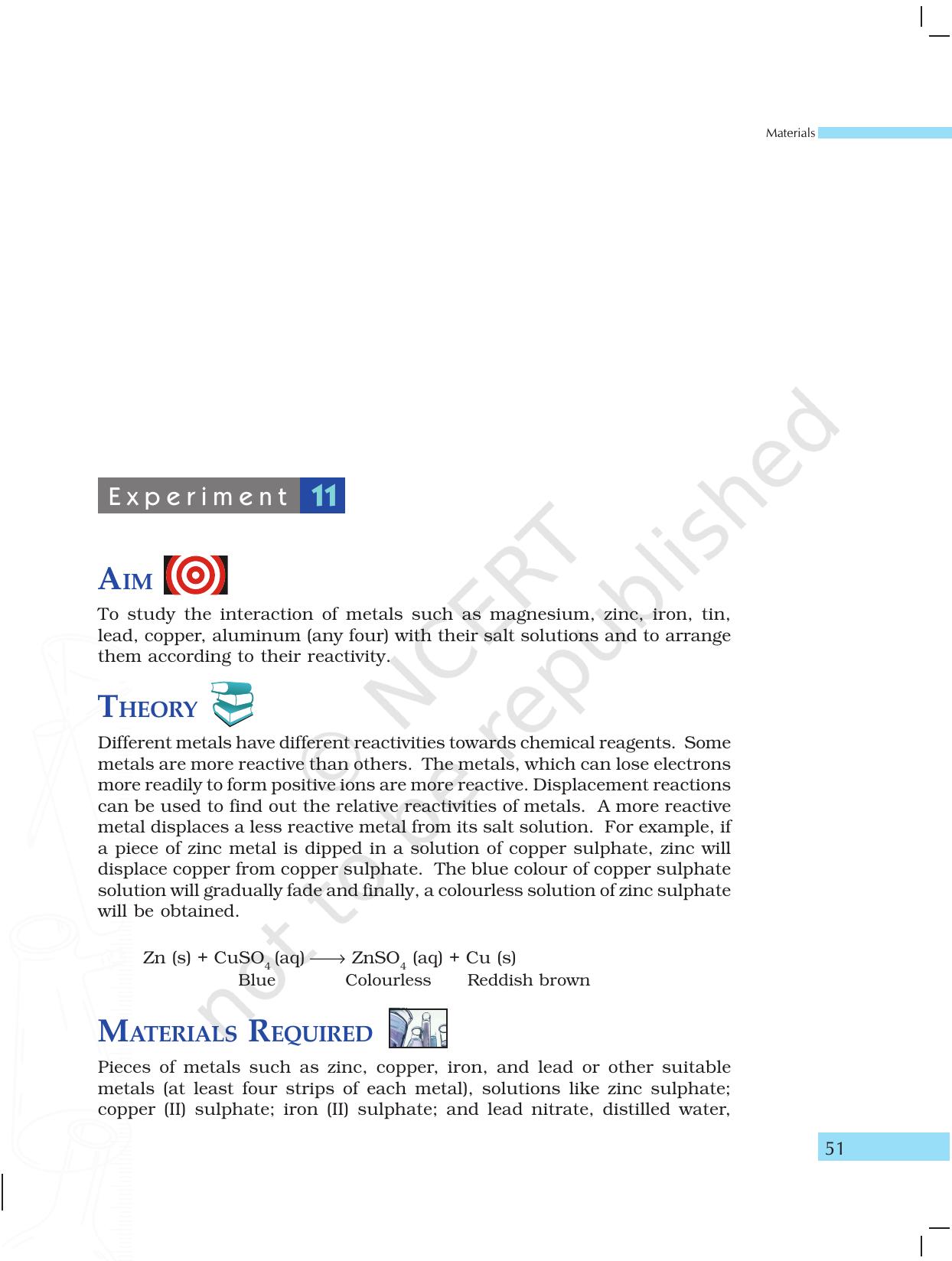 NCERT Laboratory Manuals for Class X Science - Materials - Page 39