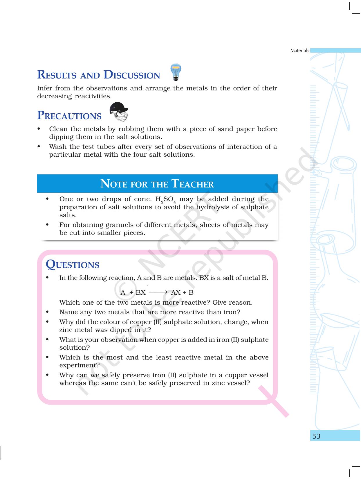 NCERT Laboratory Manuals for Class X Science - Materials - Page 41