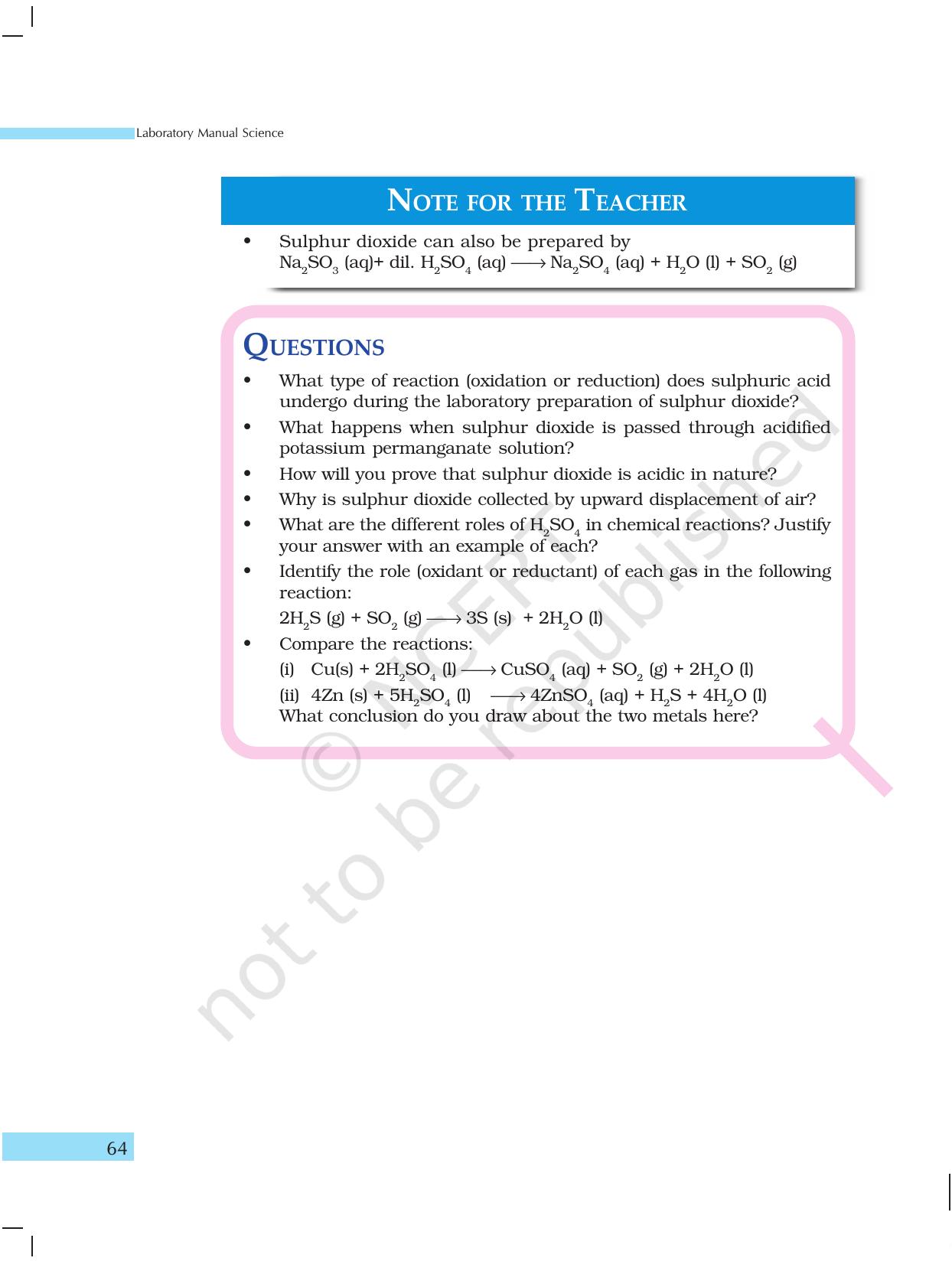 NCERT Laboratory Manuals for Class X Science - Materials - Page 52