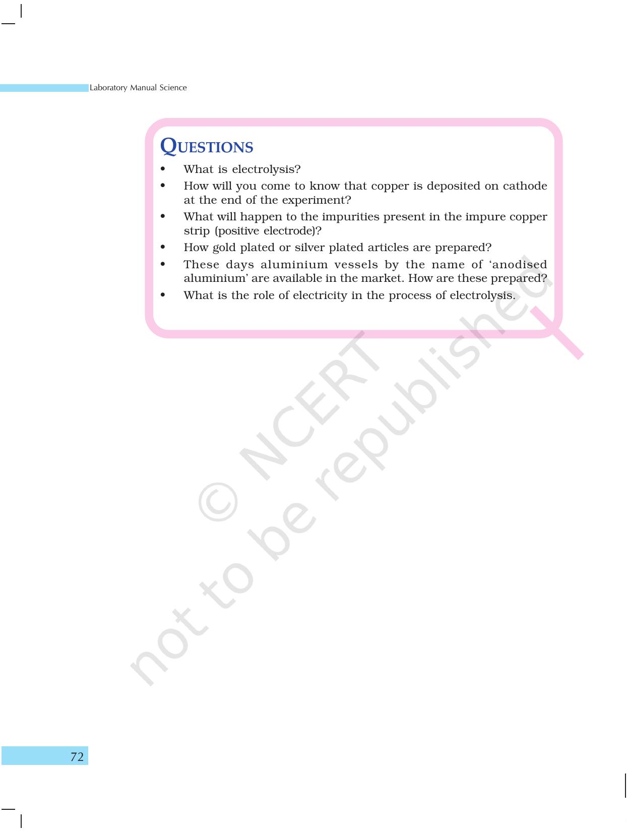 NCERT Laboratory Manuals for Class X Science - Materials - Page 60
