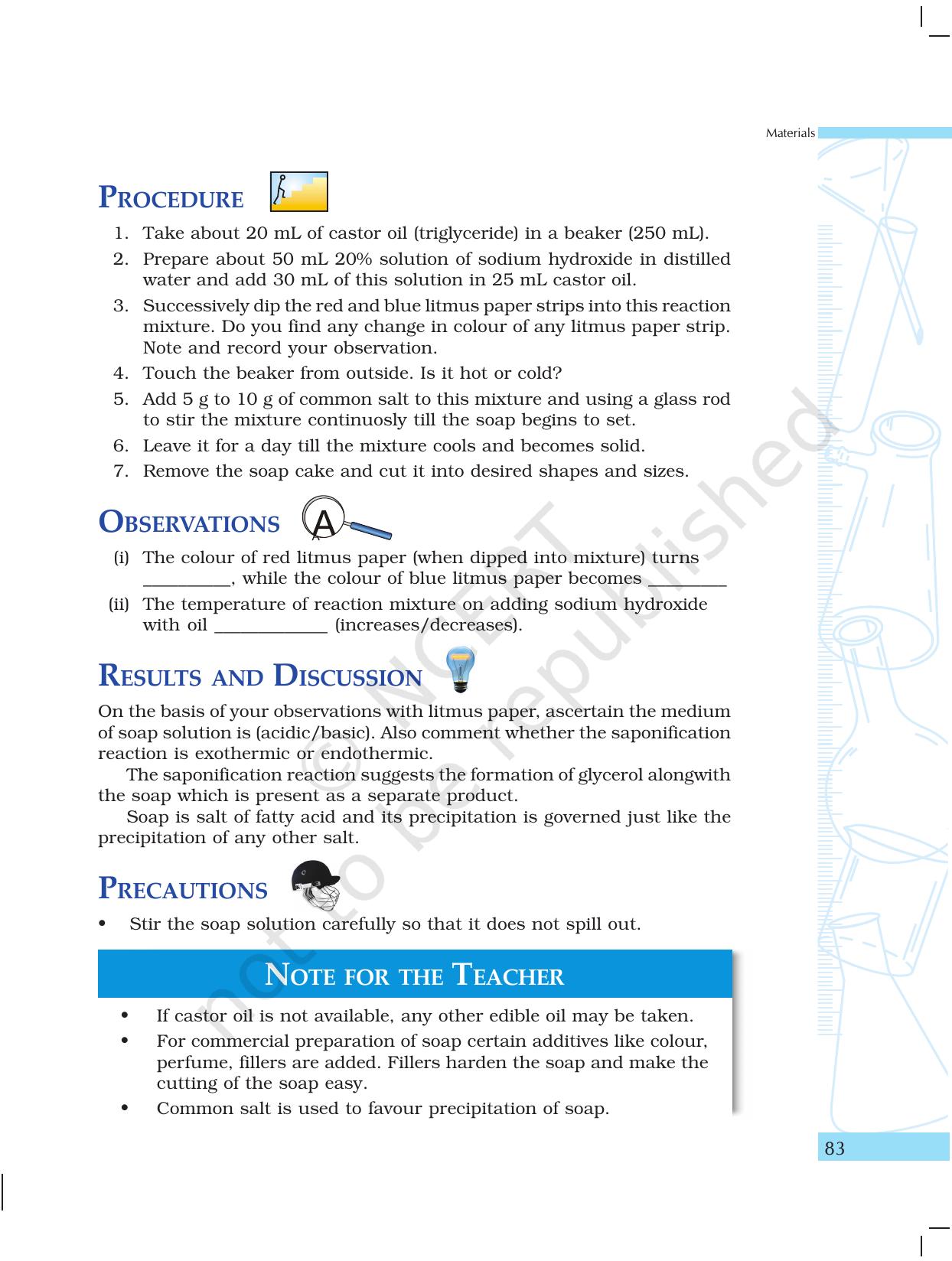 NCERT Laboratory Manuals for Class X Science - Materials - Page 71