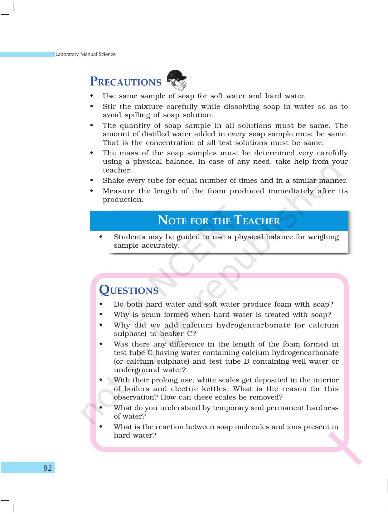 NCERT Laboratory Manuals for Class X Science - Materials - Page 80