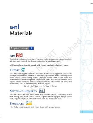 NCERT Laboratory Manuals for Class X Science - Materials