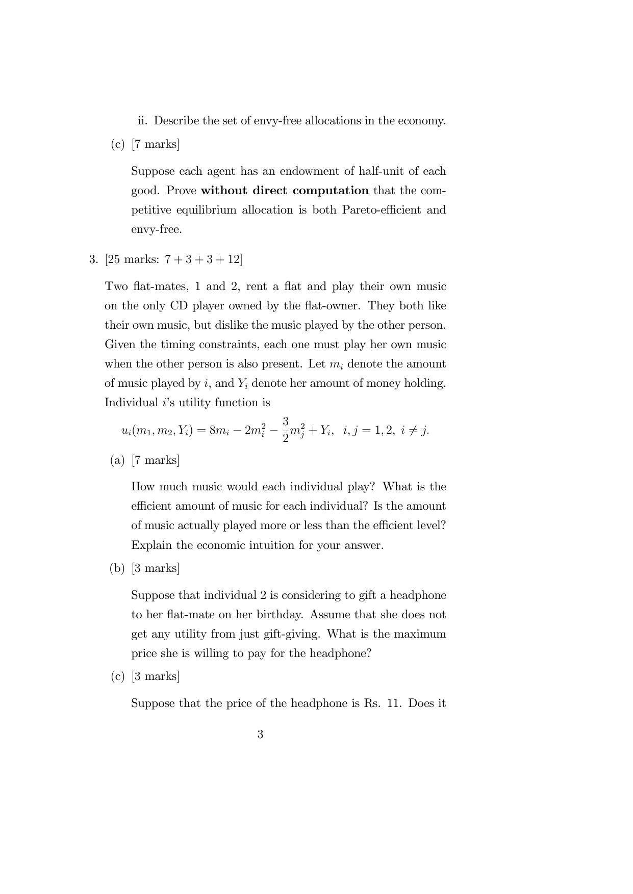 ISI Admission Test M.S.(QE) PEB 2019 Sample Paper - Page 3