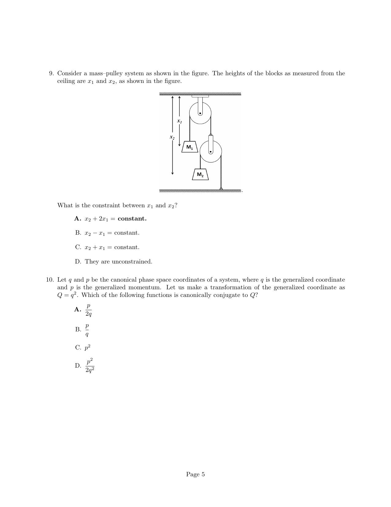 JEST 2024 Physics Question Paper with  Answer key - Page 5
