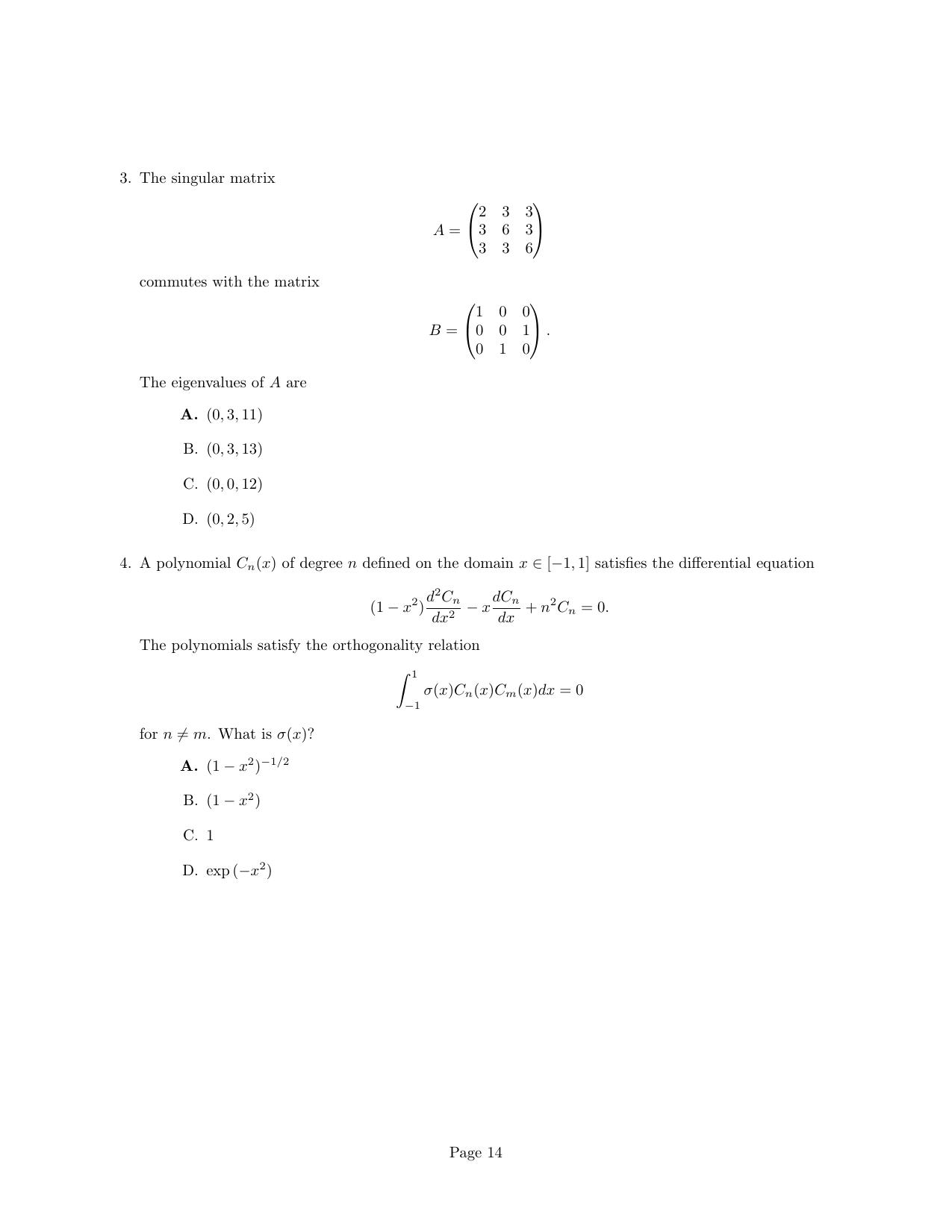 JEST 2024 Physics Question Paper with  Answer key - Page 14
