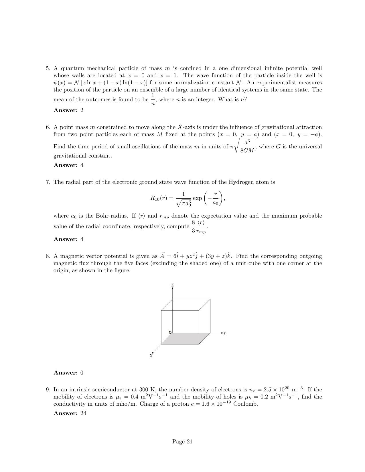 JEST 2024 Physics Question Paper with  Answer key - Page 21