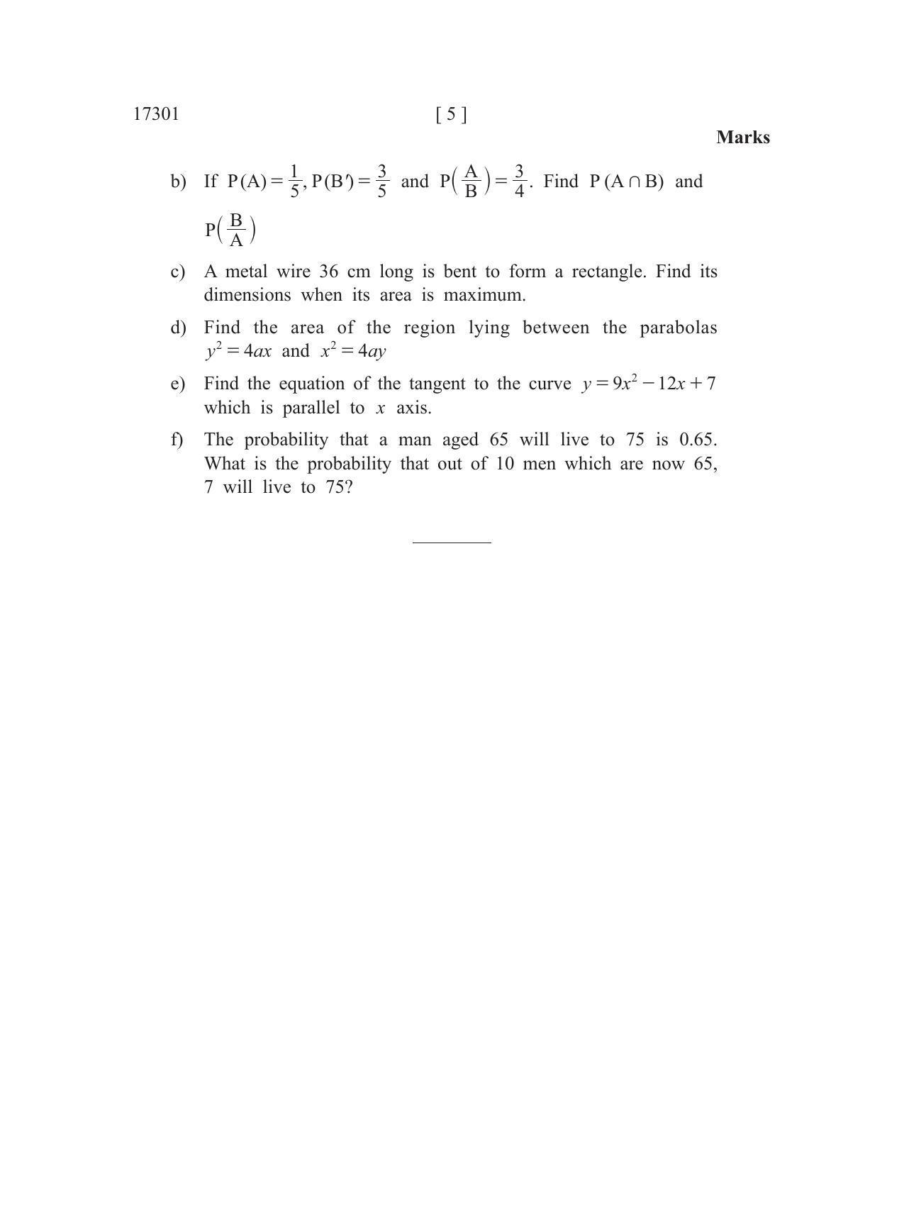 MSBTE Winter Question Paper 2019 - Applied mathematics - Page 5