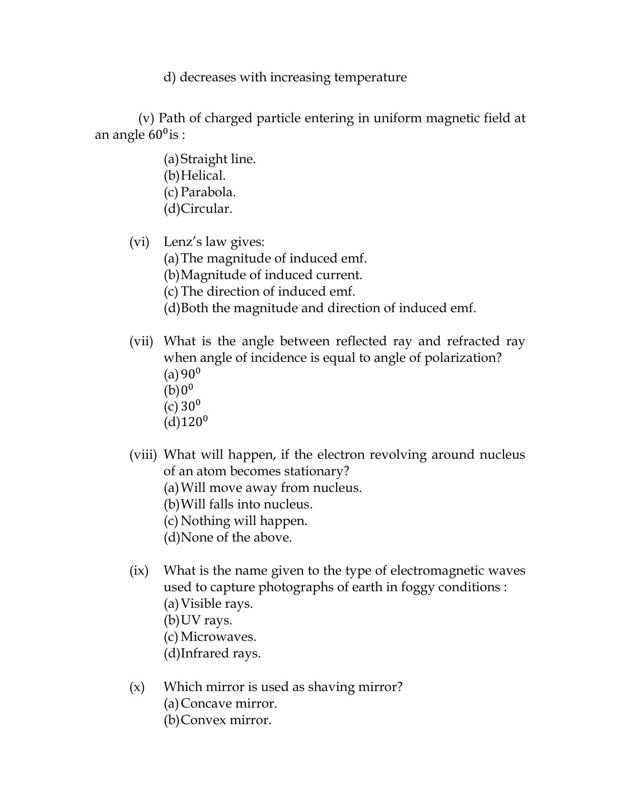 PSEB 12th Physics Model Paper 2025 - Page 2
