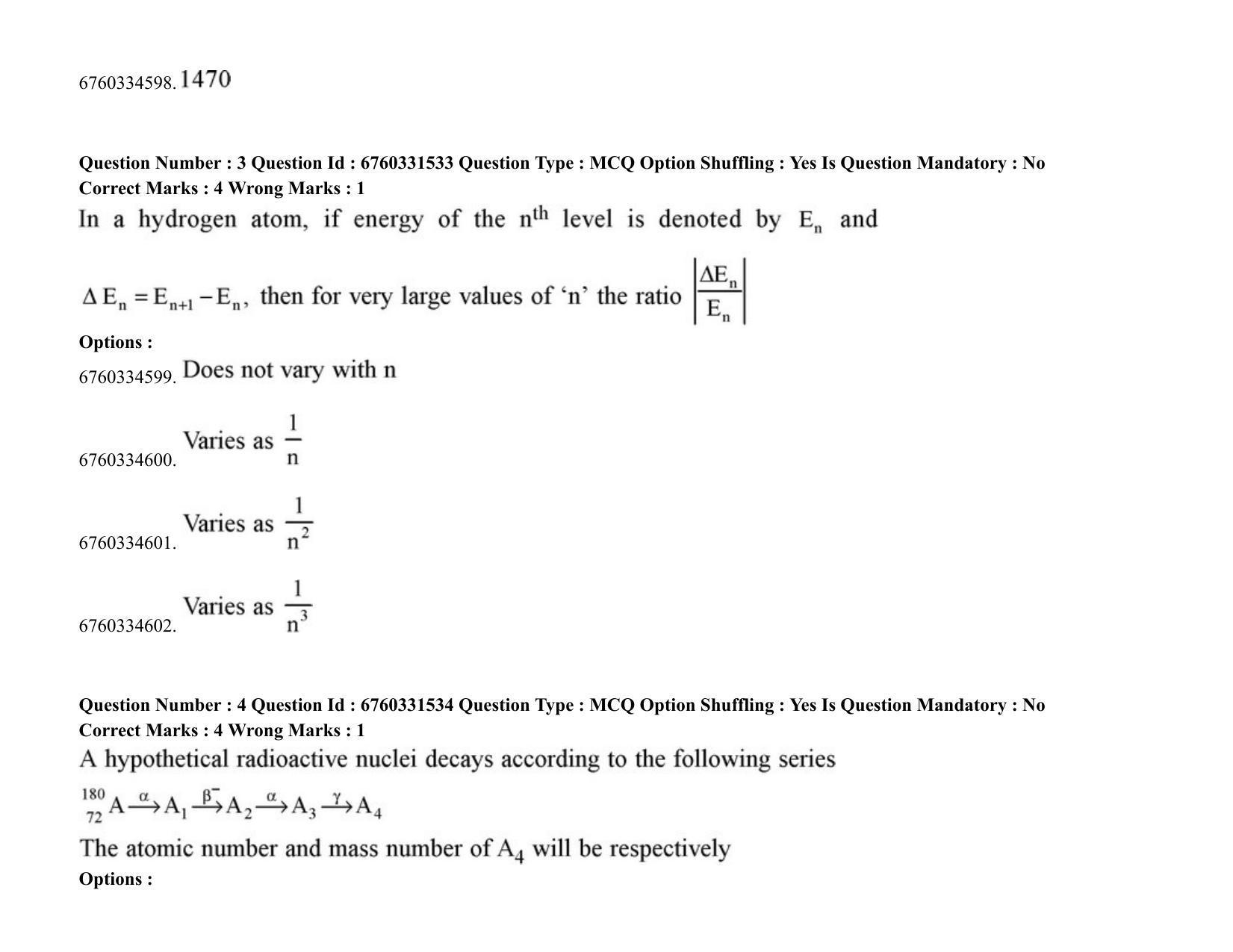 JEE Mains 2021: BTech (Shift 1) 04-08-2021 Question Paper - Page 3