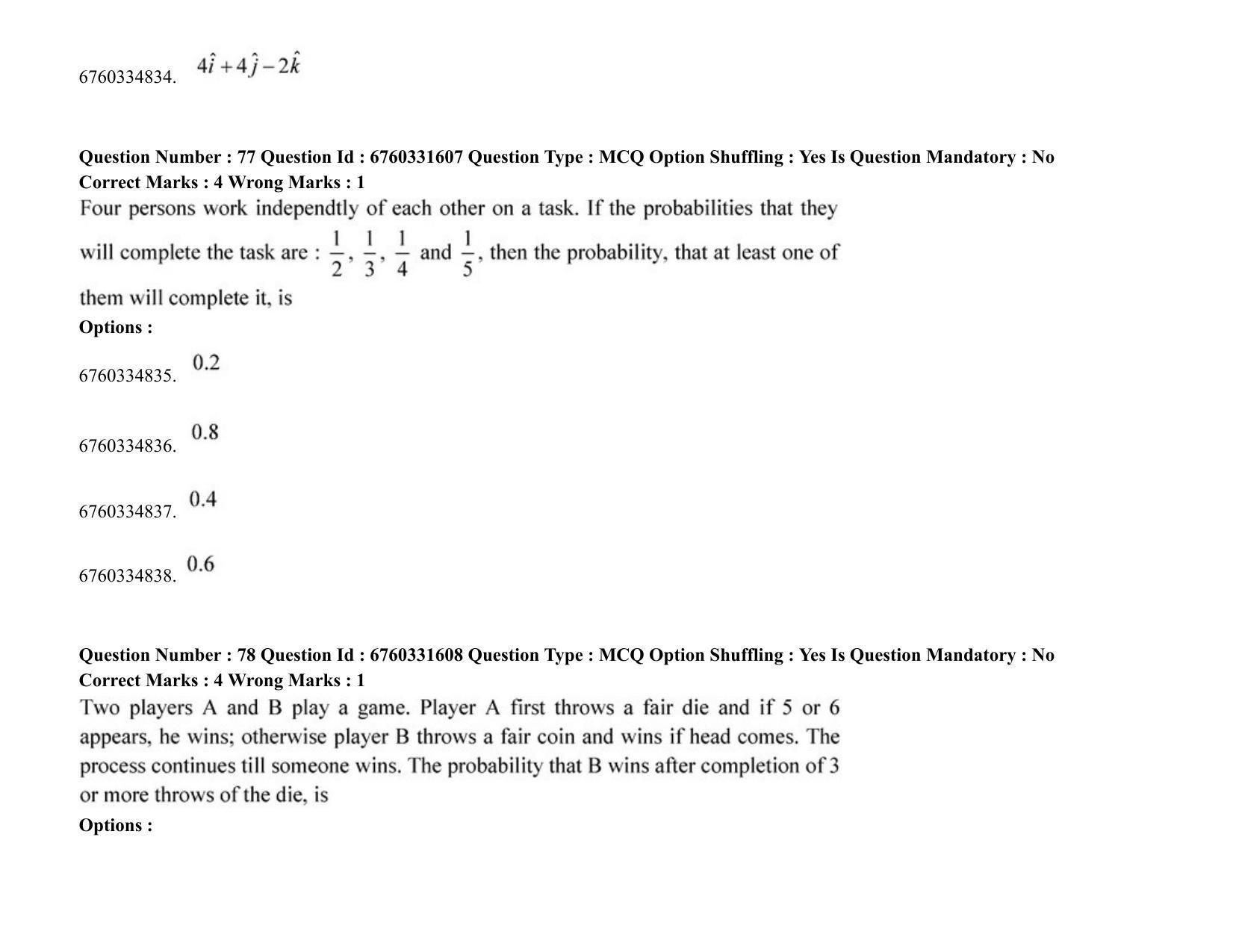 JEE Mains 2021: BTech (Shift 1) 04-08-2021 Question Paper - Page 48