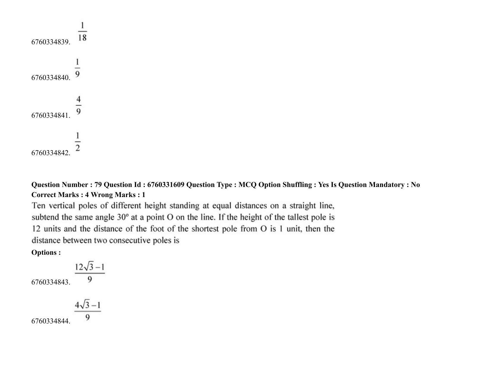 JEE Mains 2021: BTech (Shift 1) 04-08-2021 Question Paper - Page 49