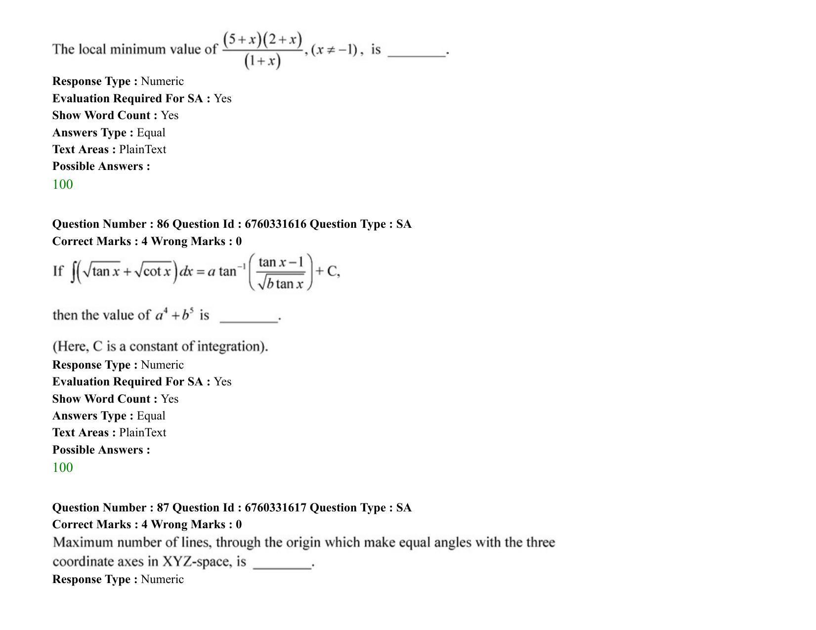 JEE Mains 2021: BTech (Shift 1) 04-08-2021 Question Paper - Page 53