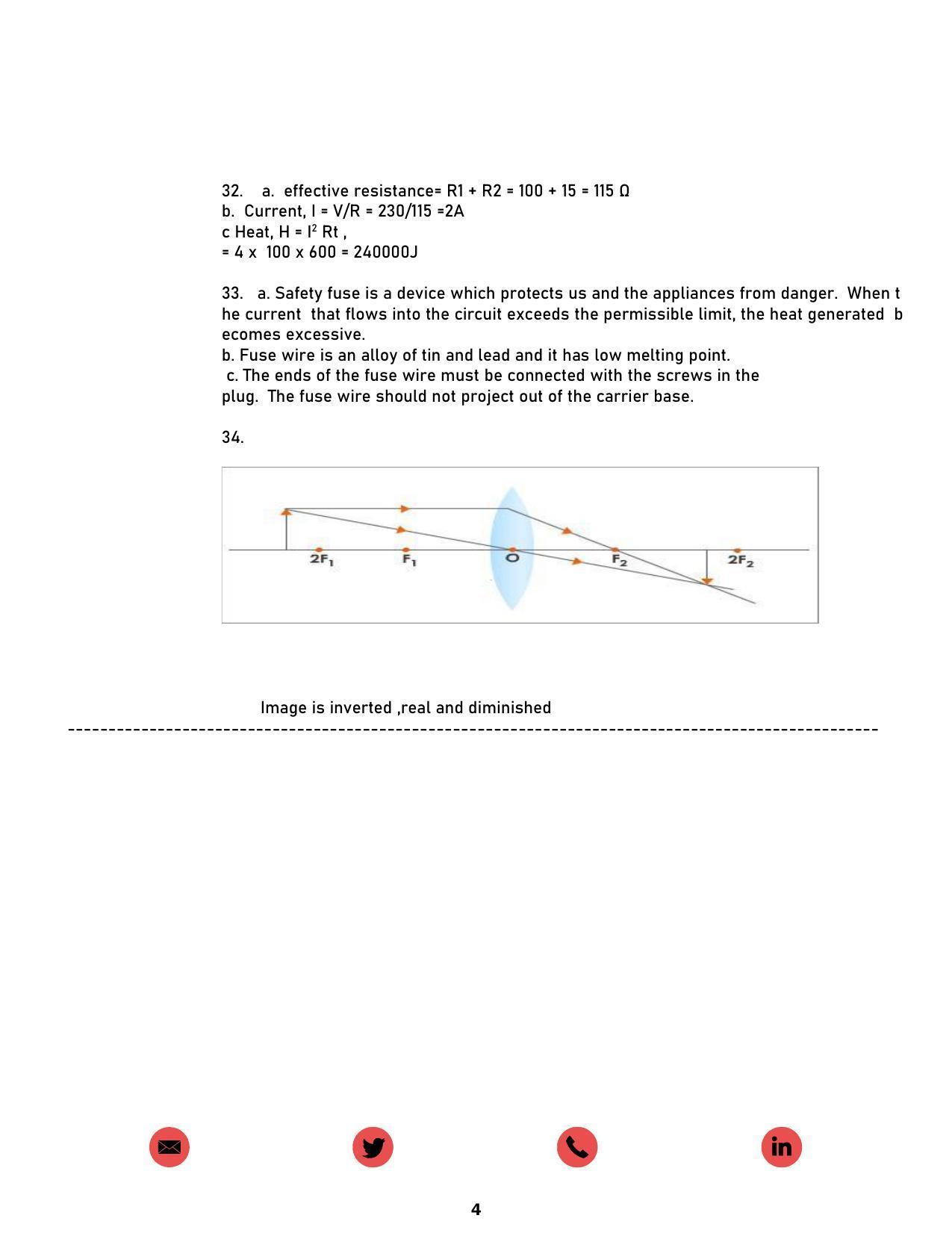 Kerala SSLC 2021 Physics (EM) Answer Key - Page 4