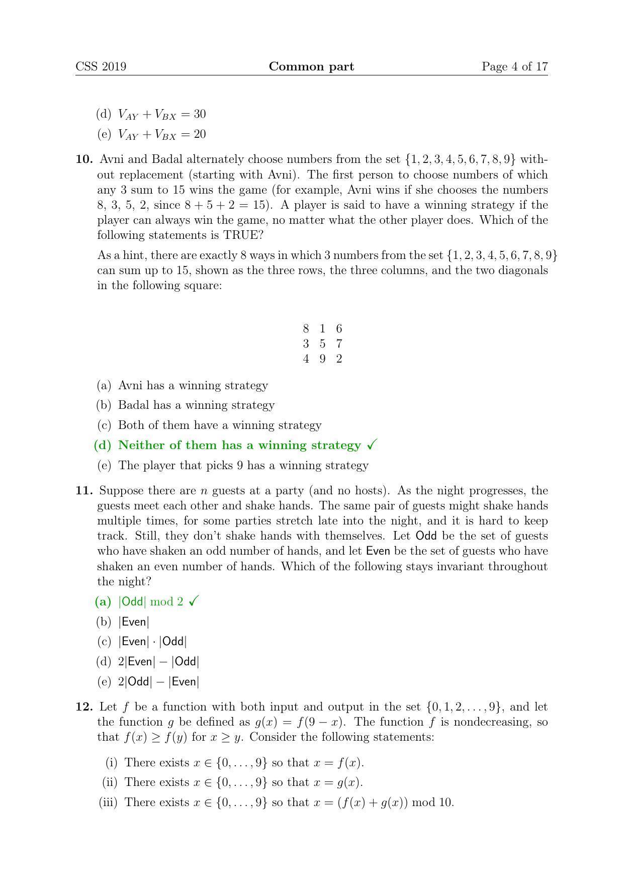 TIFR GS 2019 Computer & Systems Sciences Question Paper - Page 4