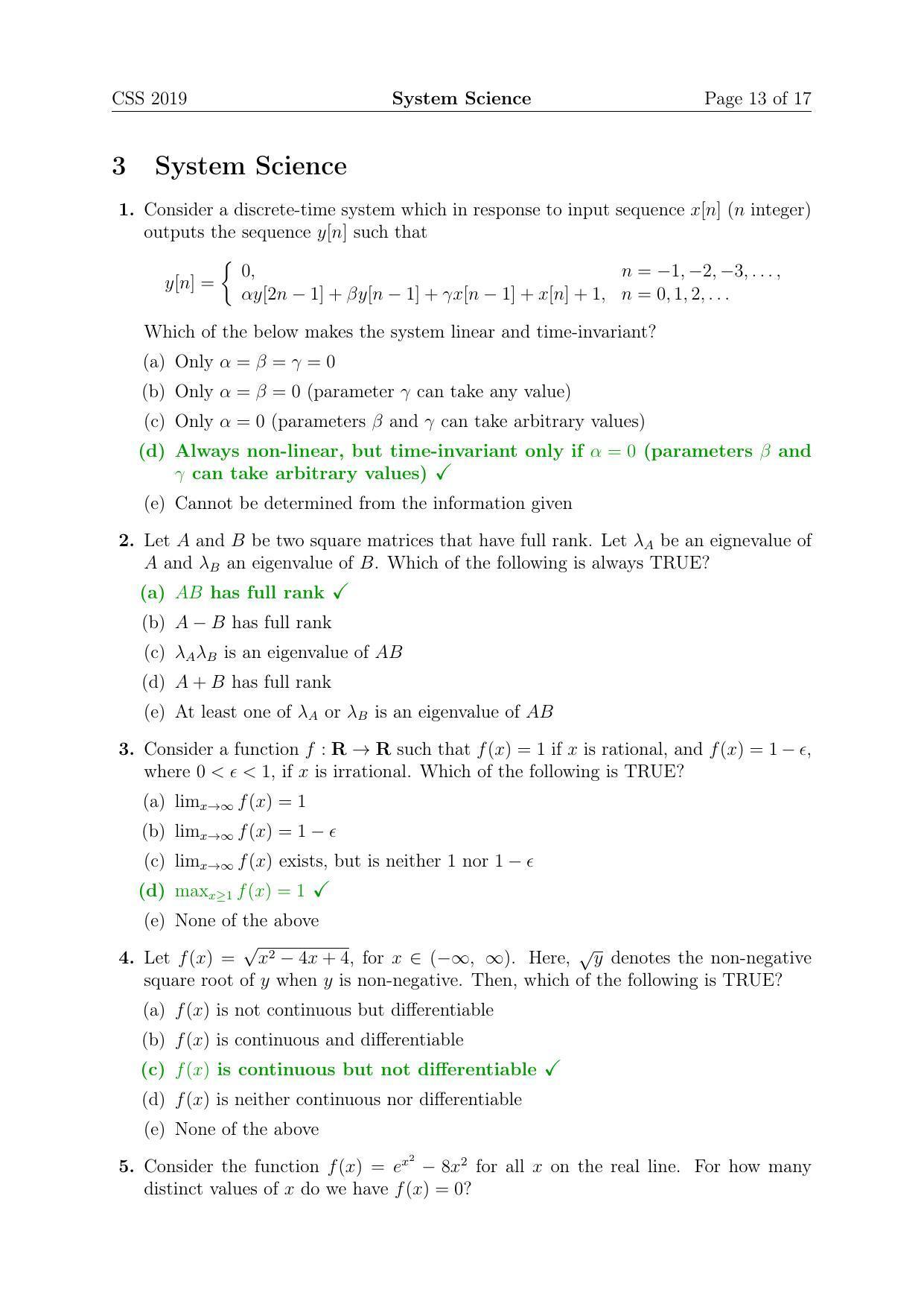 TIFR GS 2019 Computer & Systems Sciences Question Paper - Page 13