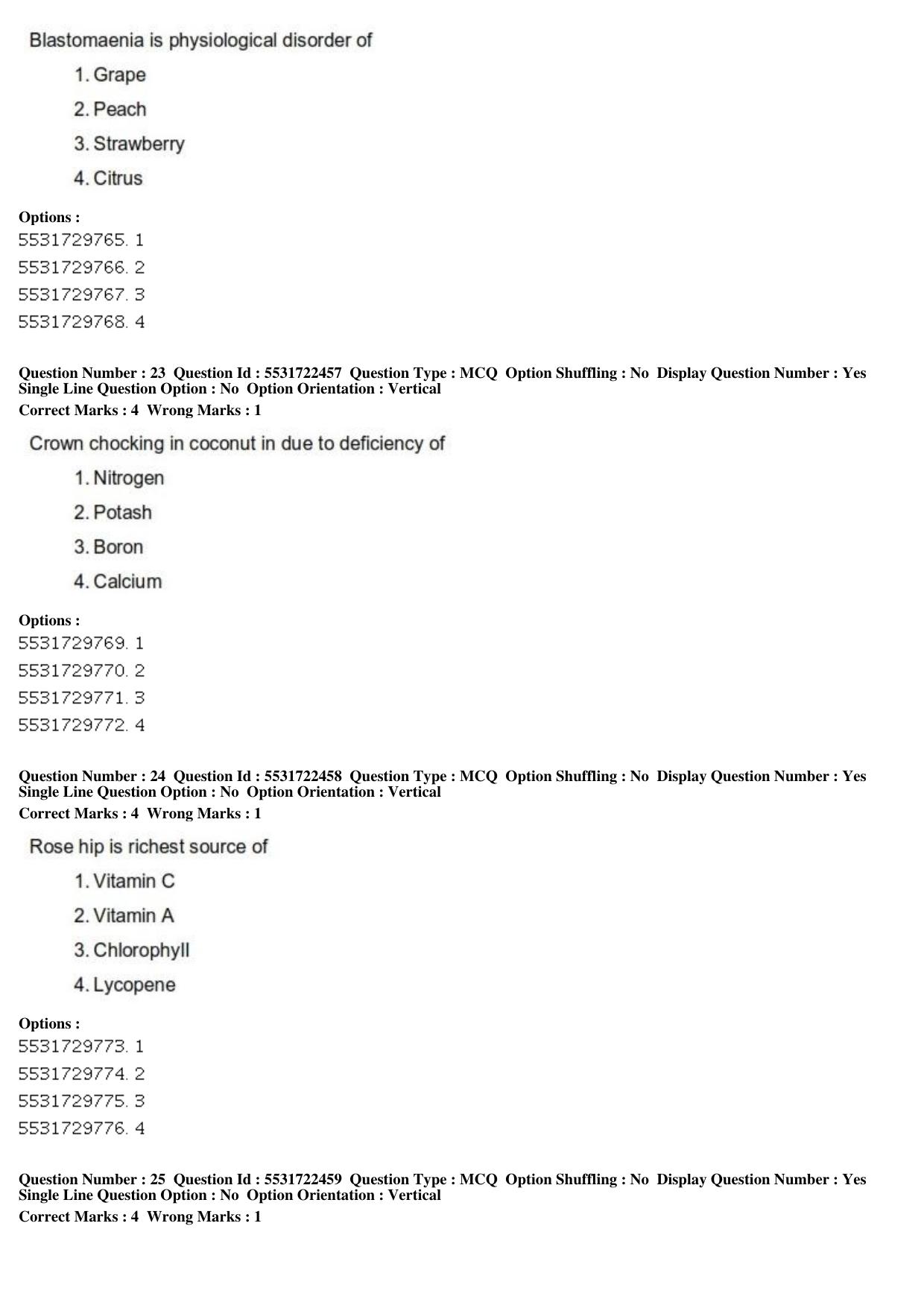 ICAR AIEEA PG 2019 HORTICULTURE Question Paper - Page 9
