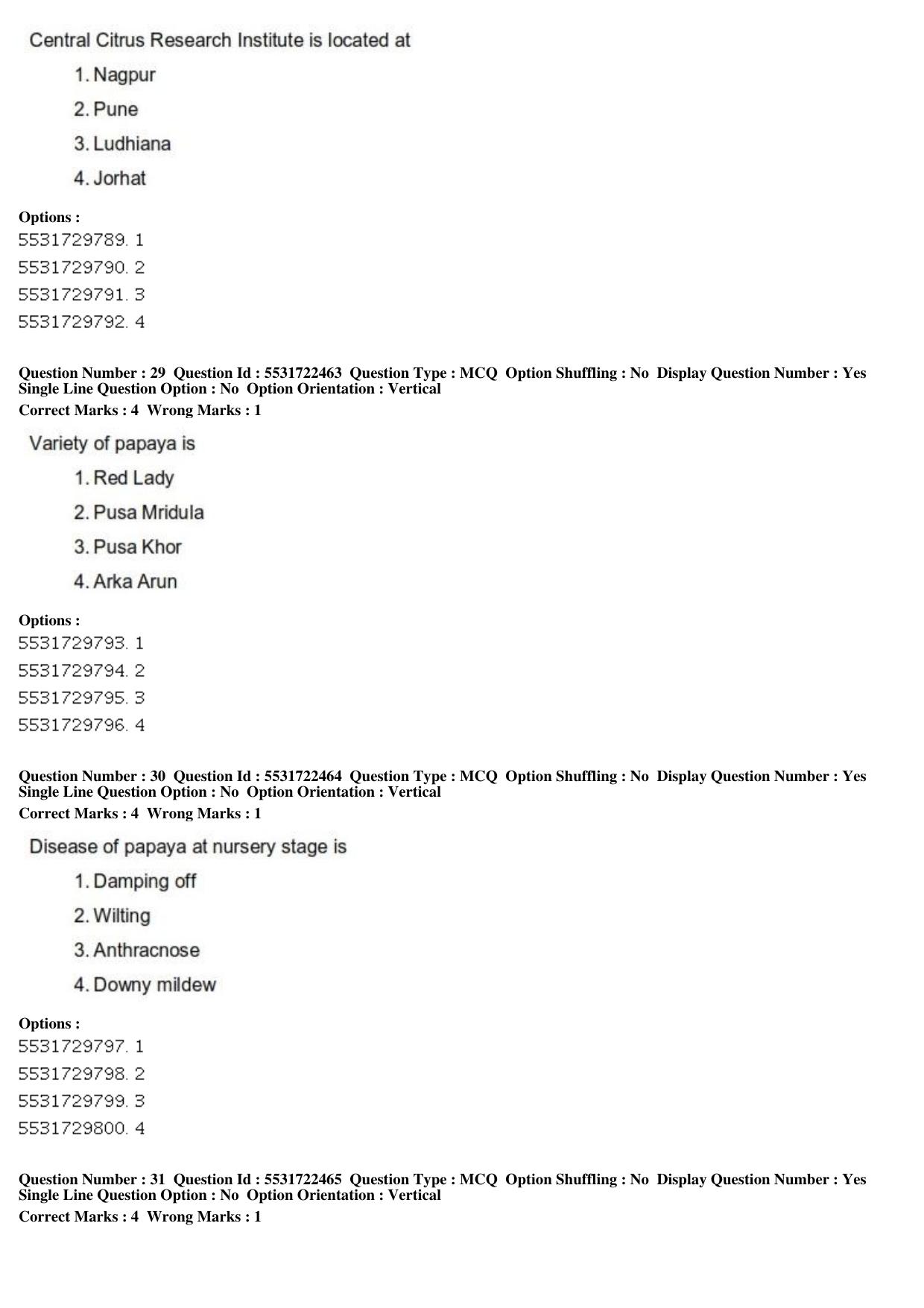 ICAR AIEEA PG 2019 HORTICULTURE Question Paper - Page 11
