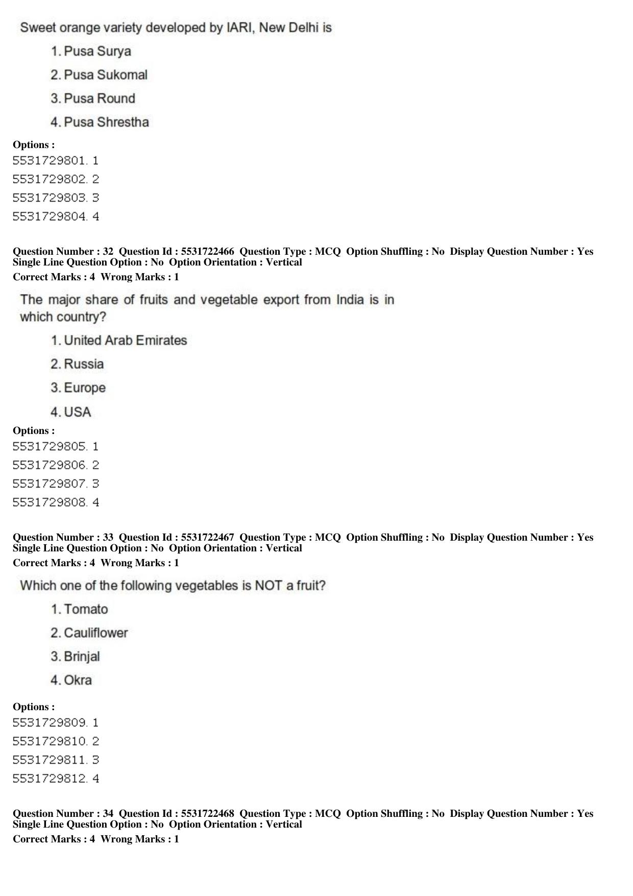 ICAR AIEEA PG 2019 HORTICULTURE Question Paper - Page 12